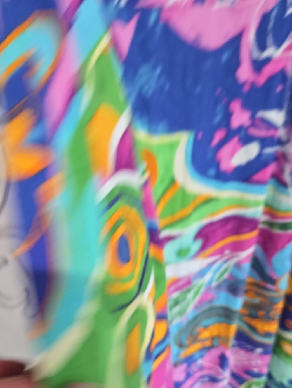 Jams World Multicolor Swirl Print Midi Dress with Purple, Pink, Blue and Orange - Picture 7 of 15